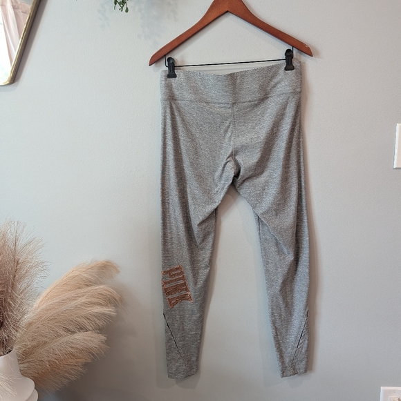 PINK Victoria's Secret Light Gray Leggings Size Large - Picture 5 of 6